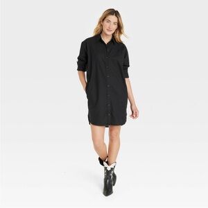Women’s long sleeve mini shirt dress